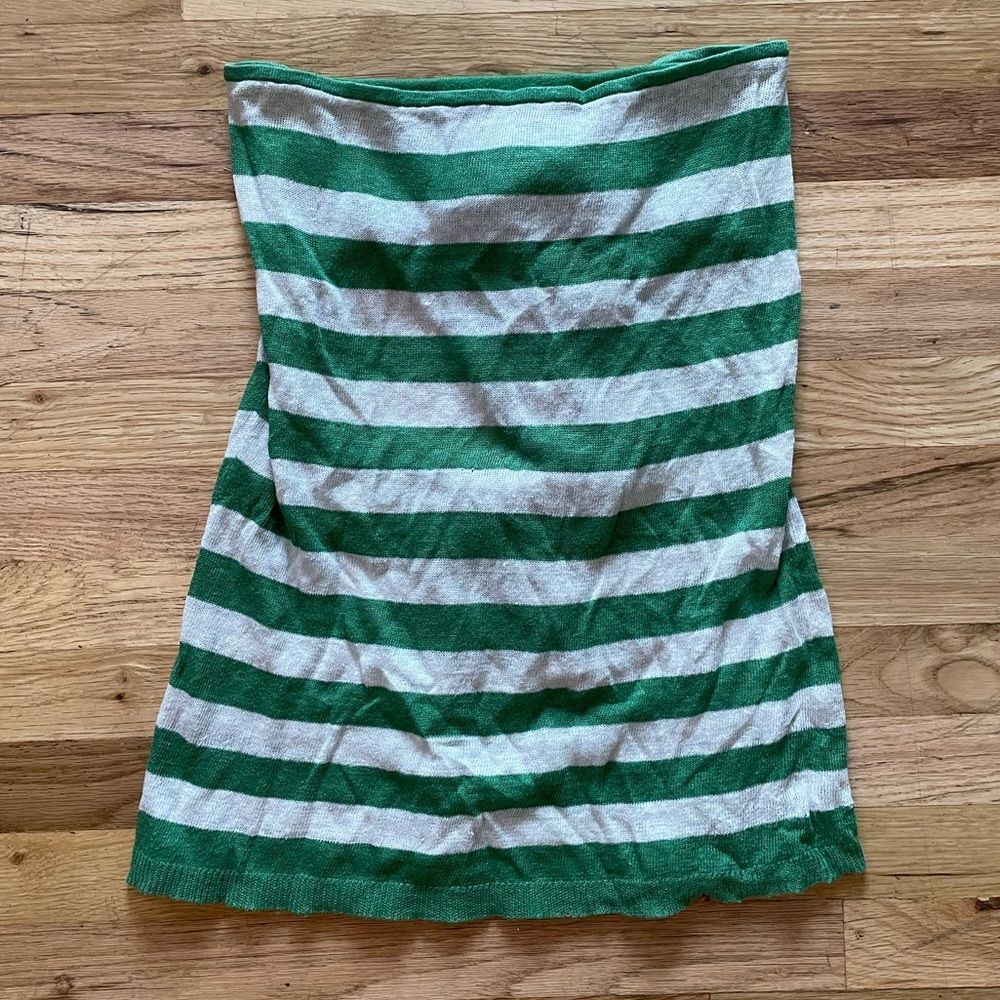 Inhabit Striped Tie Back Tube Top - Picture 4 of 8